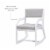 Linon Warley Solid Wood Commercial Grade Two Position Sled Base Chair in White Perspective: bottom