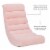 Linon Grayson Wood Sherpa Upholstered Game Rocking Chair in Pink Perspective: bottom
