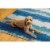 Linon Indoor Outdoor Washable Beck Polyester Area 5'x7' Rug in Ivory and Blue Perspective: bottom