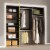 LOVMOR 25.5" W Black Short Tower Wood Built In Closet Organizer Unit, Wood Closet Organizer Perspective: bottom