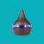 Mini Grain-Finish LED Humidifier Perspective: bottom