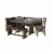 Sunny Designs Homestead 18  Farmhouse Mahogany Wood Side Bench in Tobacco Leaf Perspective: bottom