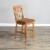 Sunny Designs Sedona 24  Wood Slatback Barstool with Cushion Seat in Rustic Oak Perspective: bottom