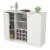 Inval  Shaker Style 2 Door Wine Rack Buffet in Washed Oak Engineered Wood Perspective: bottom