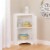 Prepac Corner Storage Cabinet in Elite White Perspective: bottom