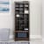 Prepac Tall Shoe Cubbie Cabinet in Espresso Perspective: bottom
