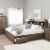 Prepac Salt Spring King Bookcase Headboard in Drifted Gray Perspective: bottom