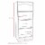Corliving Hawthorn 60  Tall 4 Shelf Bookcase in Frost White Perspective: bottom