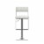 CorLiving Square Tufted Adjustable Barstool in White Faux Leather - Set of 2 Perspective: bottom