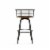 Amisco Brisk 25  Distressed Wood Swivel Counter Stool in Brown/Gun Metal Perspective: bottom