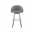 Amisco Nelly 31  Polyester Swivel Bar Stool in Heather Light Gray/Black Perspective: bottom