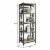 Lexicon Fairhope 5 Shelf Faux Marble Bookcase in Black Perspective: bottom