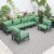 Leisuremod Hamilton 6-Piece Aluminum Patio Conversation Set With Cushions Perspective: bottom