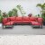 Leisuremod Hamilton 6-Piece Aluminum Patio Conversation Set With Cushions Perspective: bottom