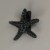Rustic Black Enamel Cast Iron Coastal Starfish Door Knocker Sea Star Perspective: bottom