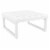 Siesta ISP137F-WHI-CNA Mykonos Ottoman with Sunbrella Natural Cushion - White Square Perspective: bottom