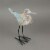 Carved Wood and Metal Sandpiper Shorebird Statue Coastal Accent Perspective: bottom