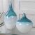 Uttermost Carlas Contemporary Glass Vases in Teal Blue/White (Set of 2) Perspective: bottom
