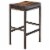 Uttermost Beck 30 Metal and Wood Bar Stool in Dark Walnut and Brushed Steel Perspective: bottom