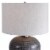 Uttermost Mikkel Farmhouse Ceramic Steel and Fabric Table Lamp in Charcoal Perspective: bottom