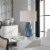 Uttermost Pescara Glass Crystal and Metal Table Lamp in Teal Blue/Ivory Perspective: bottom