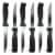 6 Piece Steak Knives Knife Set Kitchen Utensil Home Slice Cutlery Serrated Black Perspective: bottom