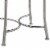 Hillsdale Venice Diamond Band Fabric Upholstered Backless Vanity Stool in Chrome Perspective: bottom