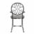 Hillsdale Furniture O'Malley Metal Vanity Stool Metallic Gray Perspective: bottom