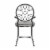 Hillsdale Furniture O'Malley Metal Vanity Stool Metallic Gray Perspective: bottom