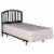 Hillsdale Carolina Headboard - Twin - w/Rails - Black Perspective: bottom