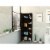 Tuhome Furniture Urano 62  Linen Cabinet with Open Storage in Black Perspective: bottom