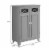 Elegant Home Fashions Wooden Bathroom Cabinet Standing Grey Dawson EHF-6841G Perspective: bottom