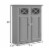 Elegant Home Fashions Bathroom Wall Cabinet With Two Doors Grey Dawson EHF-6810G Perspective: bottom