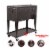 Home Aesthetics Outdoor Patio Rolling Cooler Cart 80 Qt Wicker Ice Chest Beverage Brown Ra Perspective: bottom