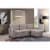 Reversible Sleeper Sofa USB Charger Storage Chaise in Gray - Lilola Home Perspective: bottom