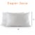 Cheer Collection Set of 2 Decorative White Square Accent Throw Pillows and Insert Perspective: bottom