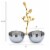 Aisle26 Shiny Stainless Steel Serving Bowl with Gold Decorative Handles Perspective: bottom