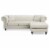 Glory Furniture Nola Velvet Sofa Chaise in Ivory Perspective: bottom