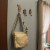 Set of 3 Cast Iron Gold Tropical Leaf Decorative Wall Hooks Towel Hanger Rack - Gold Perspective: bottom