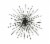 Aged Brass Finish Mid-Century Modern Atomic Star Burst Wall Sculptures Set of 6 Perspective: bottom