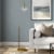 Henn&Hart 12  Brass Finish Metal/Glass Floor Lamp Perspective: bottom