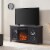 Henn&Hart 47  Black/Glass TV Stand Perspective: bottom