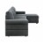 Oadeer Home 106  L-Shaped Fabric Upholstered Modular Sofa with Chaise in Gray Perspective: bottom