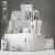Premium 25Pc Massage Kit, White Marble Beauty And Self Care Spa Set With Stones Perspective: bottom