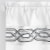 Kate Aurora Pacifico 3 Piece Kitchen Curtain Set - 24 in. Long - White Perspective: bottom