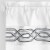 Kate Aurora Pacifico 3 Piece Kitchen Curtain Set - 36 in. Long - White Perspective: bottom