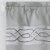 Kate Aurora Pacifico 3 Piece Kitchen Curtain Set - 36 in. Long - Silver Perspective: bottom