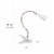 LimeLights Plastic Flossy Flexible Gooseneck LED Clip Lamp in White Perspective: bottom
