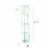 Simple Designs Wood Etagere Shelving Floor Lamp in Aqua Blue with Cream Shade Perspective: bottom