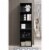 Hodedah 12 x 16 x 60 Inch 5 Shelf Bookcase and Office Organizer, Black Finish Perspective: bottom